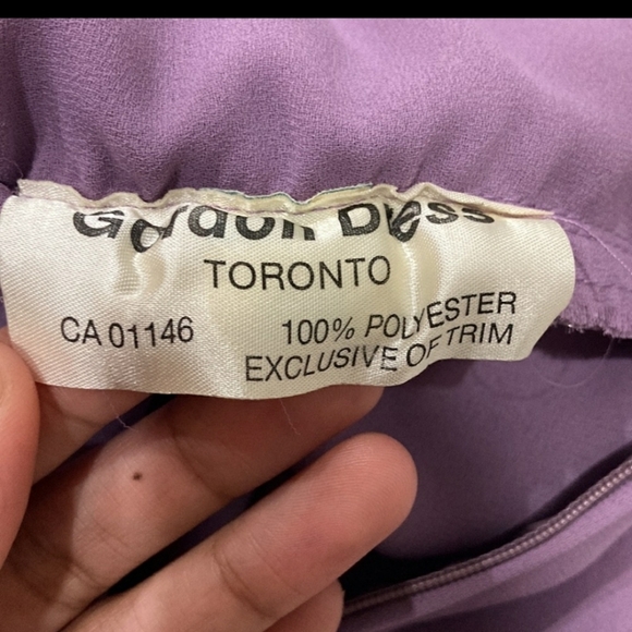 Vintge 70s Boho Long Sleeve Crepe Midi Belted  Dress Canadian Unionmade Purple - Picture 11 of 16